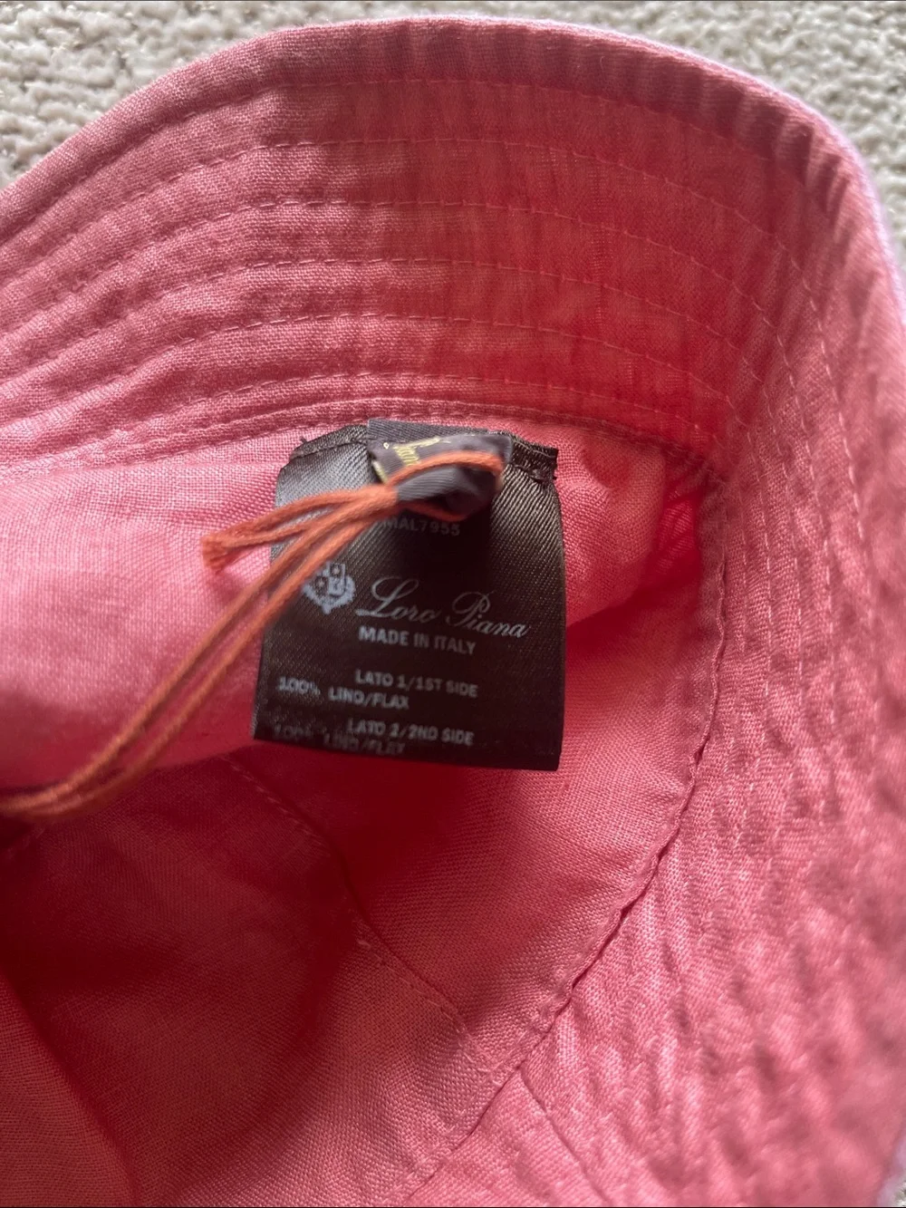 Loro Piana Lino flax Bucket Hat NEW With Tag.